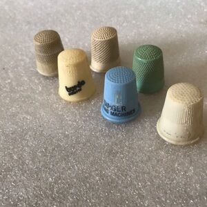Vintage Sewing Thimbles - Assorted Pastel Colors lot 6